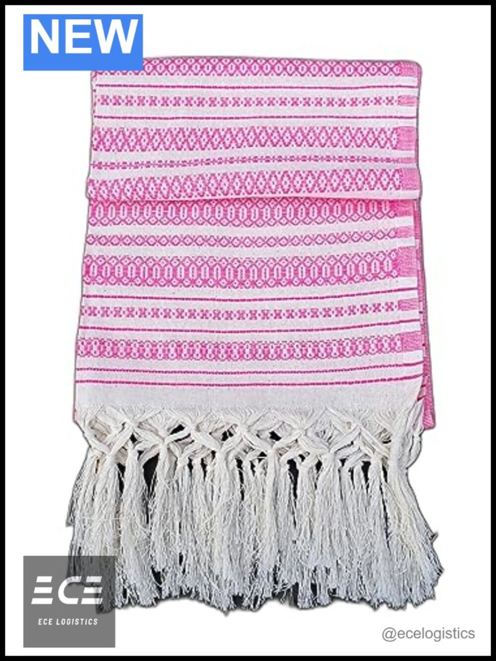 Handmade Mexican Cotton Rebozo Shawl Wrap for Women Throw Yoga Mat